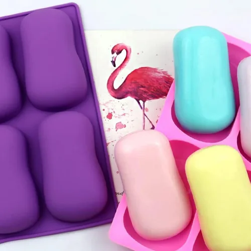 Miniatura 4 de 2 moldes ovalados de silicona para jabón, moldes clásicos ovalados para hacer dulces de gelatina de chocolate
