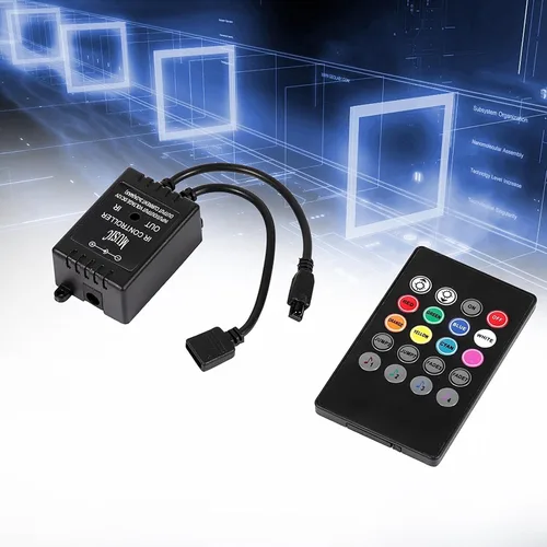 Miniatura 2 de Controlador de música LED, control remoto con sensor de sonido, ligero, compacto y portátil, utilizado para controlar lámparas LED, para KTV