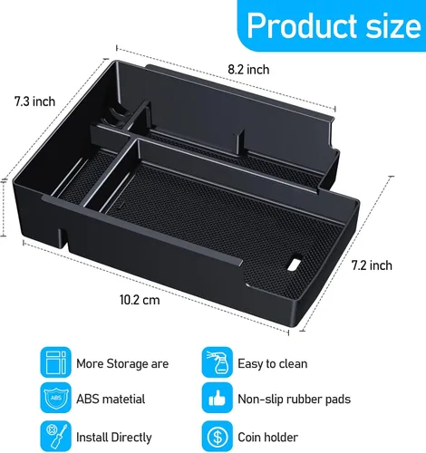 Miniatura 6 de DIAMOOKY Organizador de consola central mejorado para Toyota 4Runner 2024 2023 2022 2021 2020 2019 2018 2017 2016-2010, bandeja de accesorios
