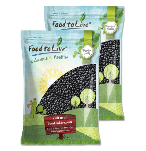 Miniatura 9 de Food to Live Frijoles de tortuga negra, 8 onzas de frijoles secos enteros, germinables, veganos, kosher, a granel. Bajo en sodio. Gran fuente