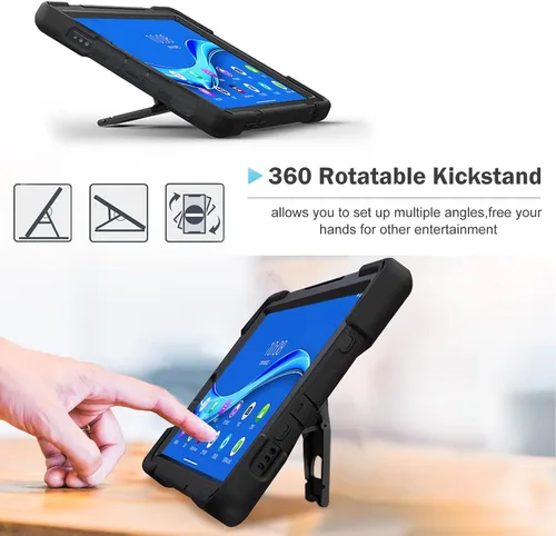 Miniatura 6 de ProCase Funda Lenovo Tab K10 de 10.3 pulgadas 2021 / M10 FHD Plus (2ª generación 2020), resistente a prueba de golpes, con soporte giratorio