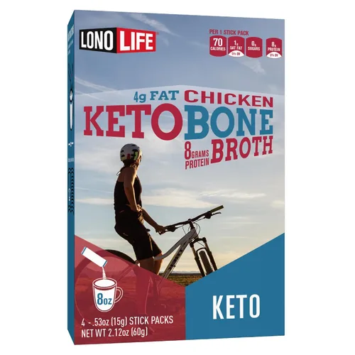 Miniatura 10 de LonoLife Mezcla de caldo de huesos de pollo Keto en polvo 10g de proteína Rico en colágeno, apto para dieta Keto y Paleo Ingredientes