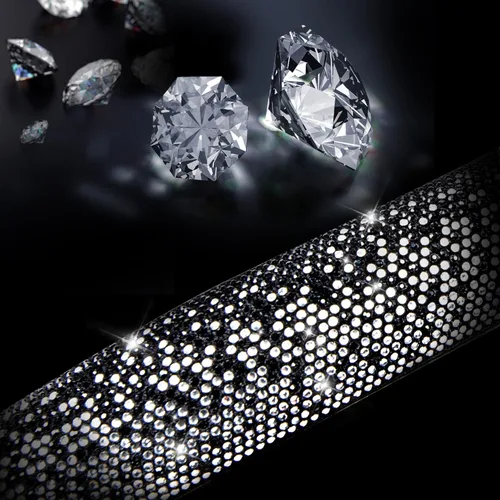 Miniatura 4 de CAR PASS Funda de Volante de Cuero con Diamantes Brillantes, Cristales Brillantes Resplandecientes con Pedrería Universal de 14" 1/2-15" pulgadas