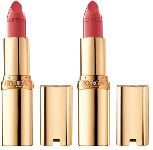 Miniatura 12 de L'Oreal Paris Colour Riche Original - Lápiz labial cremoso e hidratante satinado con aceite de argán y vitamina E, lava ardiente, 1 unidad Blazing