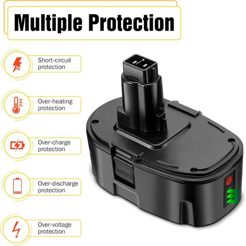 Miniatura 4 de Batería de repuesto para batería Dewalt de 18 V, batería de iones de litio de 6.5 Ah compatible con herramientas eléctricas inalámbricas Dewalt