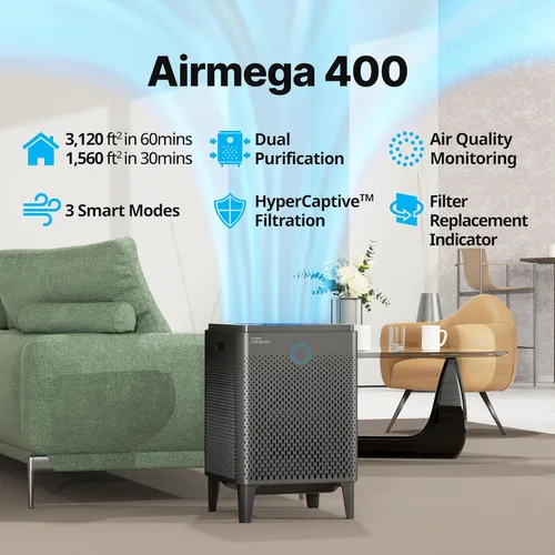 Miniatura 2 de Purificadores de aire Coway para el hogar, habitación grande hasta 3,120 pies cuadrados, 2 juegos de filtros pre-lavables y filtros HEPA auténticos