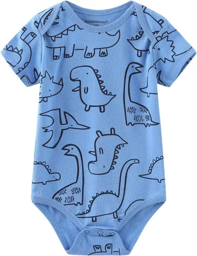 Miniatura 3 de Kiddiezoom Mameluco unisex de algodón de una pieza para bebé recién nacido, 5
