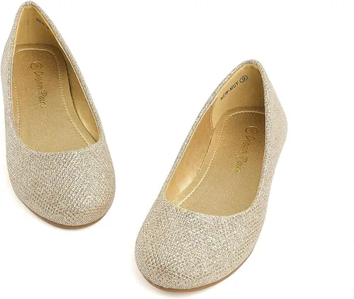 Miniatura 7 de DREAM PAIRS Zapatos de vestir para niñas, zapatos planos de bailarina para bodafiesta