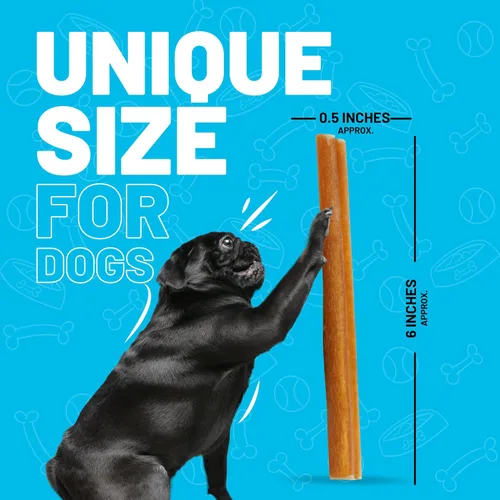 Miniatura 6 de Sitka Farms Bully Sticks de 6 pulgadas, 20 unidades, golosinas naturales para perros de carne de res alimentada con pasto, sin granos ni cuero