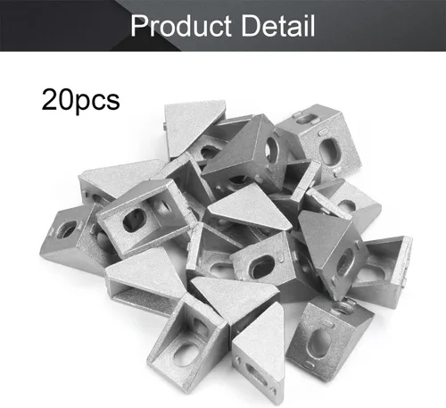 Miniatura 4 de MroMax Soporte de ángulo interior de aleación de aluminio, soporte de junta interior adecuado para perfil de extrusión de aluminio serie 2020, 10