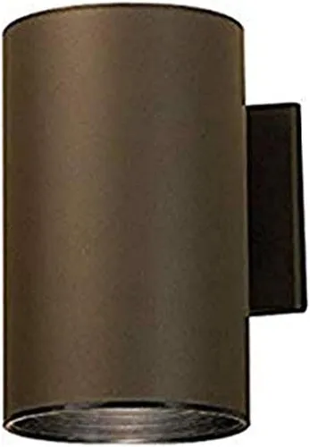 Kichler 9236AZ - Lámpara de pared cilíndrica para exteriores, bronce 1 luz (6 pulgadas de ancho x 8 pulgadas de alto) 120 vatios