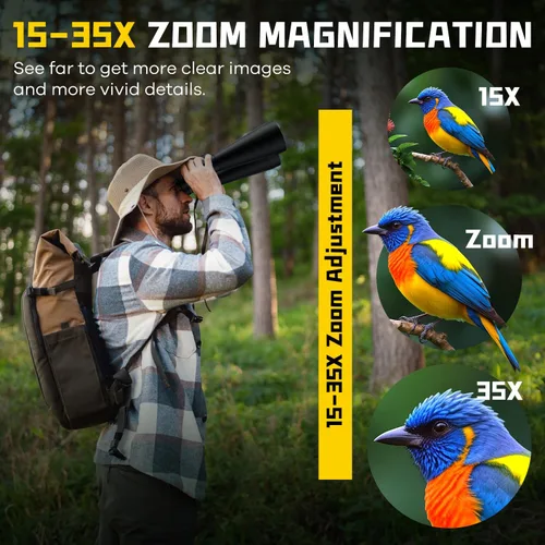 Miniatura 3 de Prismáticos de 15 a 35 x 70 para adultos de alta potencia, zoom HD de 35x para observación de estrellas y observación de aves, binoculares