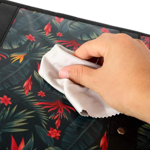 Miniatura 2 de Foraineam Juego de bolsas reutilizables para comestibles, bolsas de compras plegables y resistentes con fondo reforzado Follaje vibrante/paquete de 3