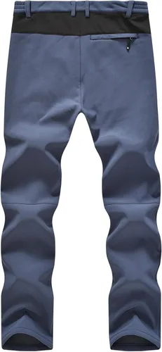 Miniatura 2 de TBMPOY Pantalones de senderismo para hombre, impermeables, con forro polar, para nieve, esquí, con aislamiento y bolsillos con cremallera