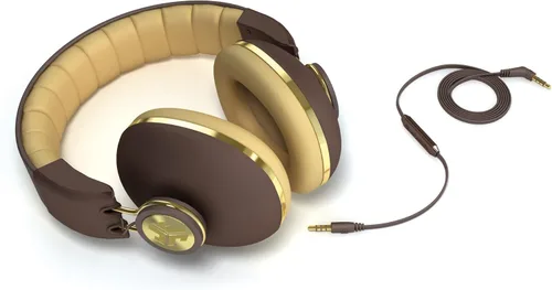 Miniatura 3 de JLab Audio Bombora - Auriculares con micrófono universal, marrón mate/dorado
