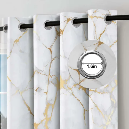 Miniatura 6 de Cortinas opacas de mármol blanco, modernas cortinas abstractas transparentes para sala de estar y dormitorio, diseño de cortina y gasa que puede
