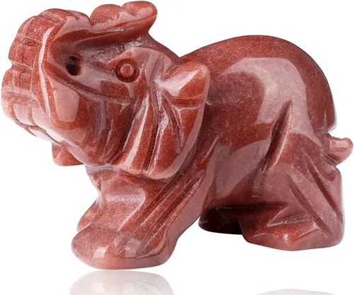 Miniatura 15 de YATOJUZI - Figura de elefante de cuarzo rosa de 5 cm decorativa, cristal curativo rosa, lindo, natural, tallado a mano, pulido, estatua de gema