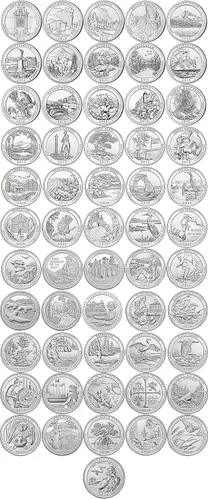 2010 P - 2021 P BU Monedas de Barrios de Parques Nacionales - Juego de 56 Monedas No Circuladas