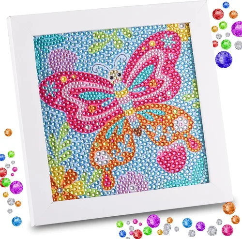 Miniatura 9 de ZALIAFEI Space Cat - Kits de arte de diamantes para niños, arte de diamantes para vacaciones, kits de arte de gemas para niñas, regalo de Gato blanco