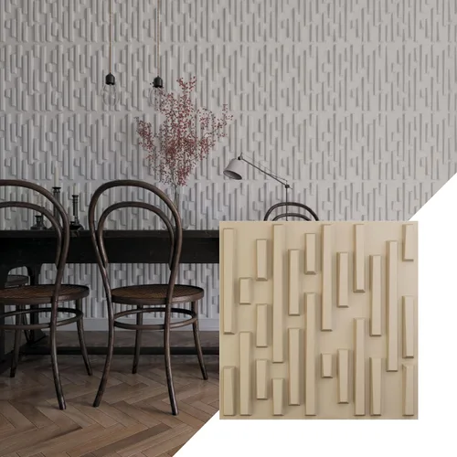 Miniatura 20 de Ekena Millwork 19 5/8 pulgadas de ancho x 19 5/8 pulgadas de alto, ladrillo escalonado EnduraWall decorativo 3D, cobre envejecido