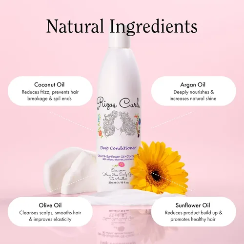 Miniatura 5 de Rizos Curls Wash Day Bundle – Champú hidratante y acondicionador profundo con manteca de karité para cada patrón de rizos 1a-4c – Limpia suavemente