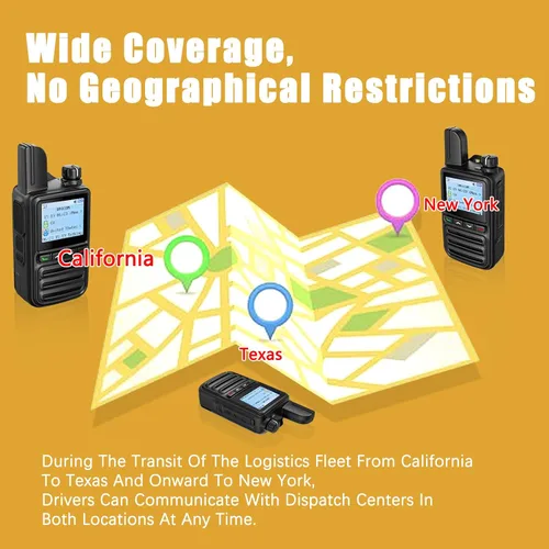 Miniatura 4 de 2 walkie talkies de largo alcance gratuitos de por vida, radios bidireccionales POC de alcance ilimitado 4G LTE, con tarjeta SIM de por vida, más