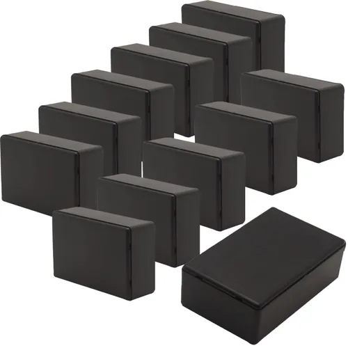 Miniatura 41 de Zulkit 12 cajas de proyecto de plástico ABS para proyectos eléctricos, caja de conexiones de energía, color negro, 1.97 x 1.10 x 0.59 pulgadas
