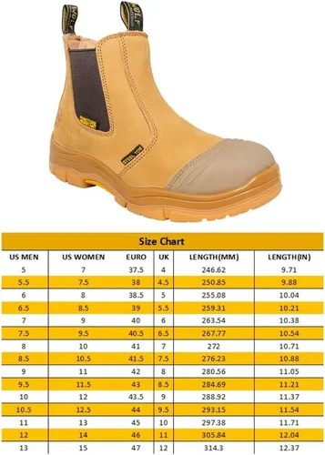 Miniatura 2 de WOLF Work Boot 100% Genuine Upper Leather Oil, Slip, Impact, Puncture Resistant Electrical Hazards Non-Slip Rubber Sole
