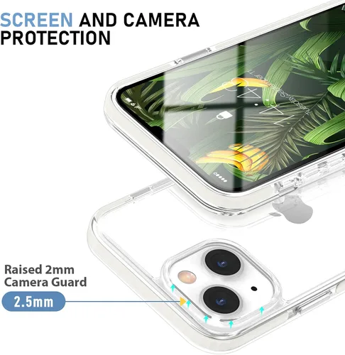 Miniatura 4 de MATEPROX Funda compatible con iPhone 13, transparente, delgada, transparente, a prueba de golpes, para iPhone 13 de 6.1 pulgadas 2021 (blanco)
