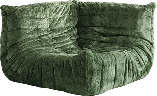Miniatura 69 de Puf para adultos, silla puf grande, sillón con relleno de espuma viscoelástica para el hogar, apartamento o sala de juegos, gris afelpado Felpa gris