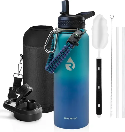 Miniatura 22 de RAYMYLO Botella de agua aislada de 24 onzas, de acero inoxidable con triple pared al vacío (fría durante 48 horas, caliente durante 24 horas), a