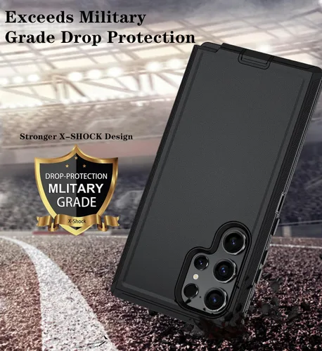 Miniatura 5 de ONOLA Funda compatible con Samsung Galaxy S24 Ultra con protector de pantalla HD, resistente a los golpes y a las caídas, funda de 3 capas