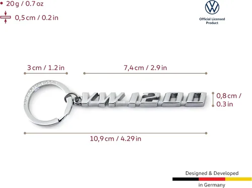 Miniatura 3 de BRISA Colección VW - Llavero Volkswagen Bus T1 y Beetle, producto vintage Escarabajo/Escritura Vw1199