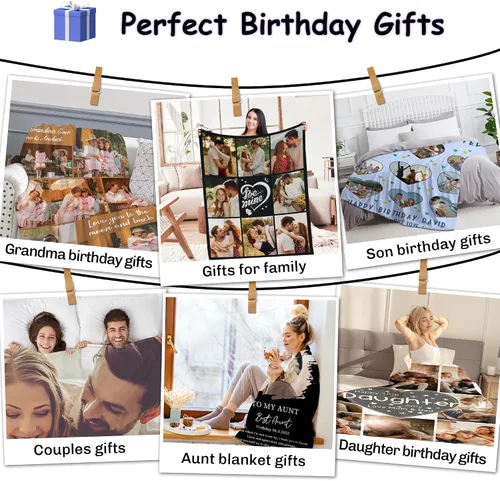 Miniatura 6 de Manta con fotos personalizada para novio, regalos del día de San Valentín, manta de fotos personalizada, regalos de novio de novia, regalos del día