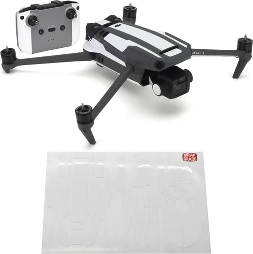 Miniatura 24 de WRAPGRADE Adhesivos parciales para DJI Mavic 3 / Mavic 3 Classic Accent Color (AIRFORCE SILVER)