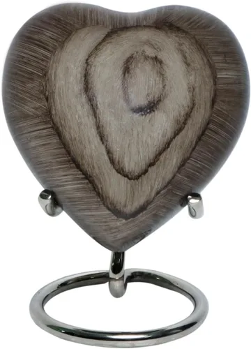 Miniatura 14 de BOLD & DIVINE Urna de recuerdo con textura de madera Urna conmemorativa de cenizas humanas, de entierro, urnas de cremación funerarias