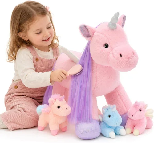 Miniatura 12 de Tezituor Paquete de 6 Pequeños Animales de Peluche a Granel Juguetes de Peluche, Mini Llaveros de Animales de Peluche Lindos de 6" para Niños, Mini