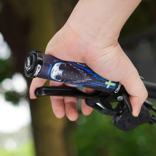 Miniatura 5 de CHOOEE Manillar de bicicleta de montaña con abrazadera de doble bloqueo, manillar de ciclismo antideslizante de goma MTB Grips,0.866 in Bicicletas