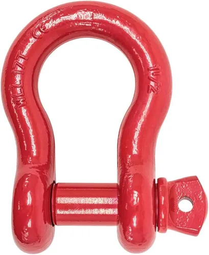 Mytee Products Grillete de anclaje de 1-1/2 pulgadas, acero al carbono forjado con clavija de tornillo de aleación, límite de carga # 17 toneladas