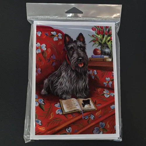 Miniatura 273 de Caroline's Treasures PPP3013GCA7P - Tarjetas de felicitación y sobres para mascotas de Basset Hound Teacher, paquete de 8 tarjetas en blanco