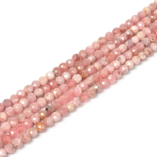 Miniatura 46 de Cuentas redondas facetadas de aguamarina natural de 4mm cuentas sueltas de 16 pulgadas para hacer joyas con cuentas