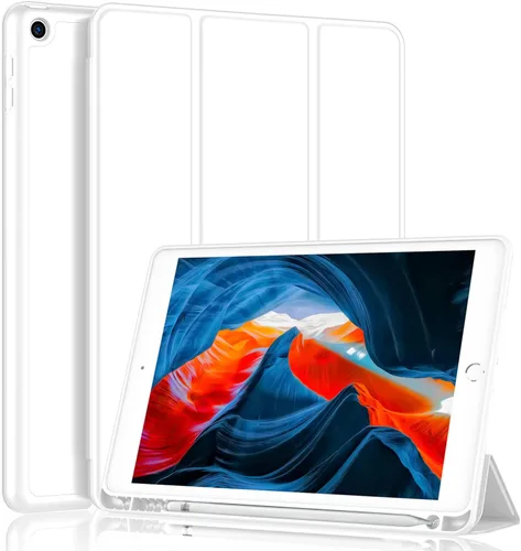 Miniatura 40 de iMieet - Funda para iPad de 9ª generación 2021/iPad de 8ª generación 2020 de 10.2 pulgadas con soporte para lápices, funda para iPad de 7ª