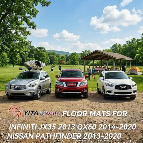 Miniatura 6 de YITAMOTOR Alfombrillas para Nissan Pathfinder 2013-2020, Infiniti QX60 2014-2020, JX35 2013, alfombrilla de goma TPE antideslizante para todo tipo