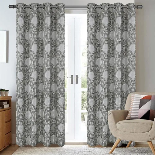 Miniatura 2 de Jewel Rising Sun - Panel de ventana jacquard con ojales, color rubor, 54 x 84 pulgadas