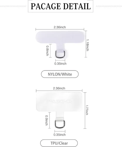 Miniatura 7 de Paquete de 2 lengüetas para teléfono, parche universal para teléfono sin adhesivo, pieza de repuesto para teléfono celular (blanco y transparente)