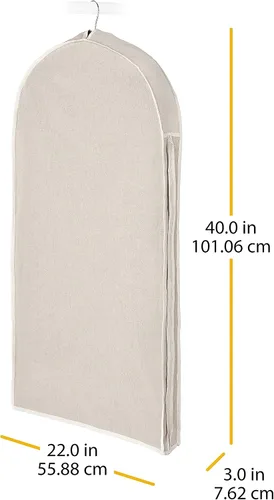Miniatura 5 de Whitmor Bolsa de ropa con cremallera de lino natural, grande