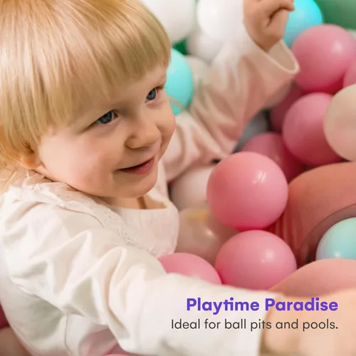 Miniatura 5 de Pelotas Click N' Play para alberca de bolas para niños, bolas de plástico de recarga, paquete de 200, sin ftalatos y sin BPA, incluye una bolsa