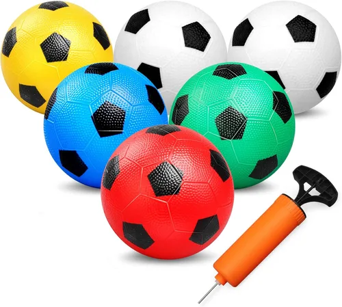 Miniatura 9 de Mini pelotas de fútbol de 6 pulgadas para niños pequeños, 6 pulgadas de fútbol pequeño para mini aro, kickball suave juego deportivo para interiores