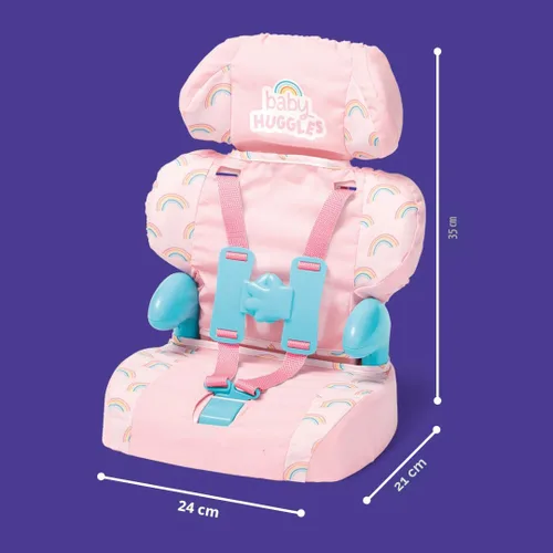 Miniatura 7 de Cadson Silla elevadora para auto con cinturón de seguridad para muñecas y animales de peluche. Lleve a su amigo favorito de paseo. Juguete de Rosa