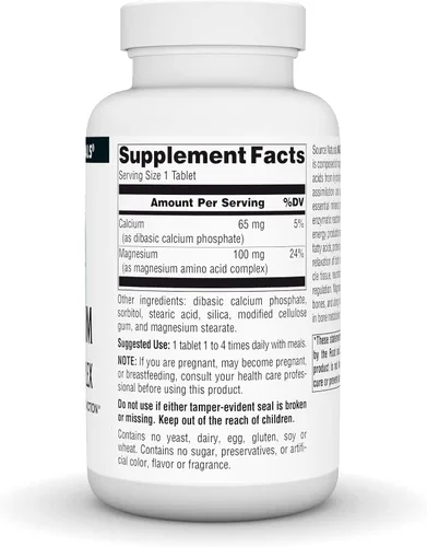 Miniatura 2 de Source Naturals Quelato de magnesio - Apoya la función nerviosa y muscular - 250 tabletas